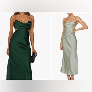 Backless dress - dark green or sage - different sizes!!